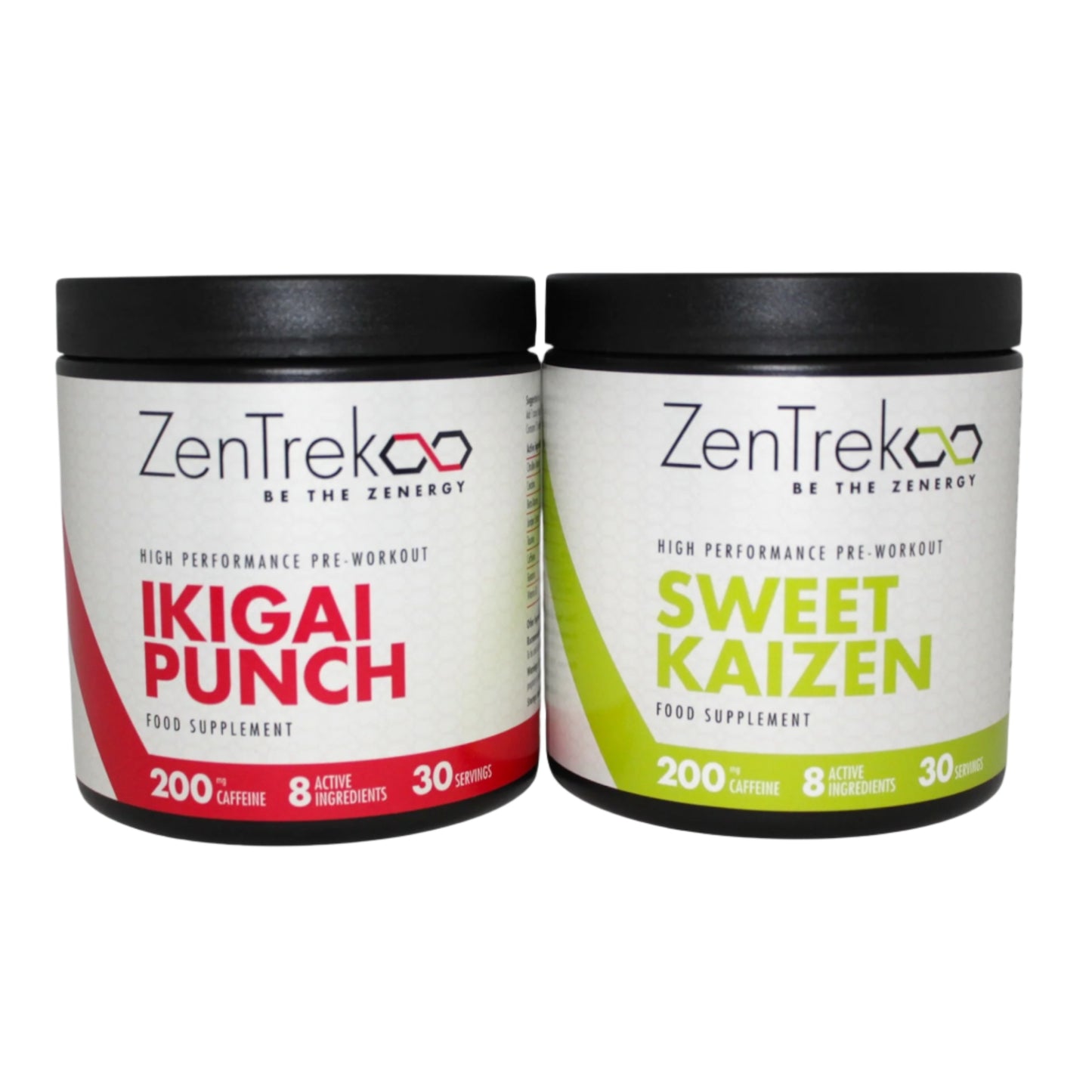 Zentrek Pre workout bundle for the gym sweet kaizen and ikigai punch flavour pre workout
